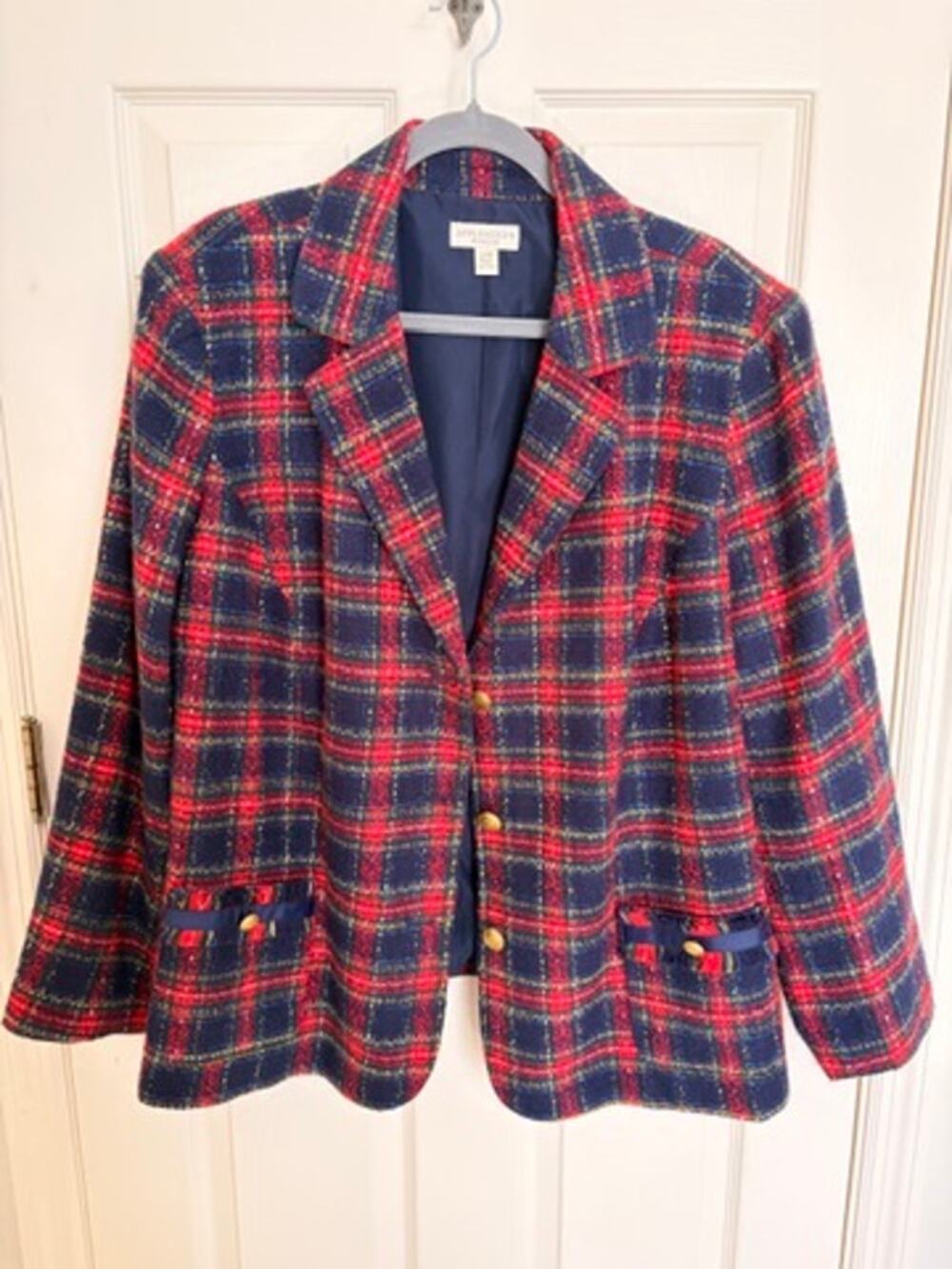 Appleseed’s Tartan Plaid Blazer Vintage Inspired 24W